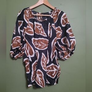 Who What Wear Puff Sleeve Printed Blouse – Size 3X
